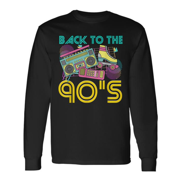 Back To The 90S Outfits For Women Retro Costume Party Men Women Long Sleeve T-Shirt T-shirt Graphic Print Gifts ideas