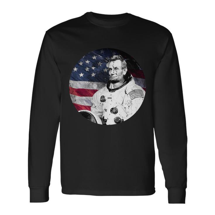 Abe Lincoln Astronaut Long Sleeve T-Shirt