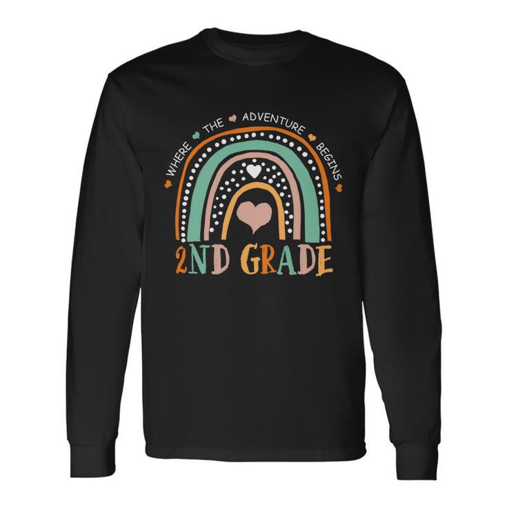 Where The Adventure Begins 2Nd Grade Long Sleeve T-Shirt