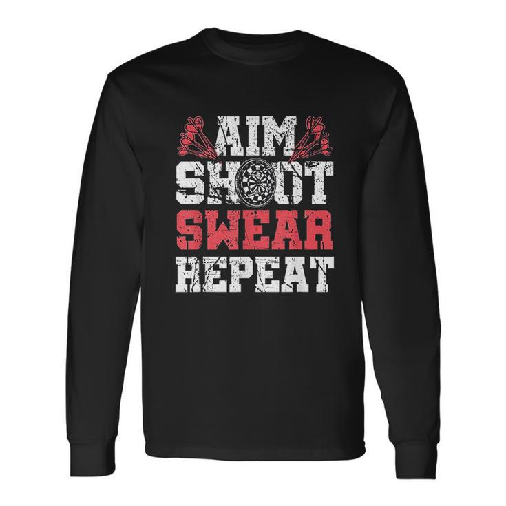 Aim Swear Repeat V2 Men Women Long Sleeve T-Shirt T-shirt Graphic Print