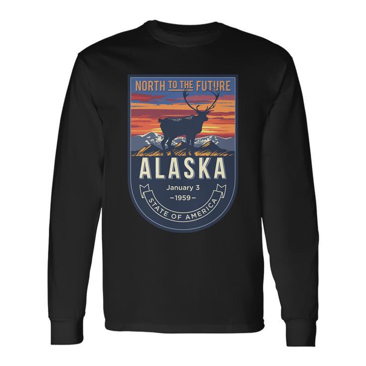 Alaska State Emblem Long Sleeve T-Shirt