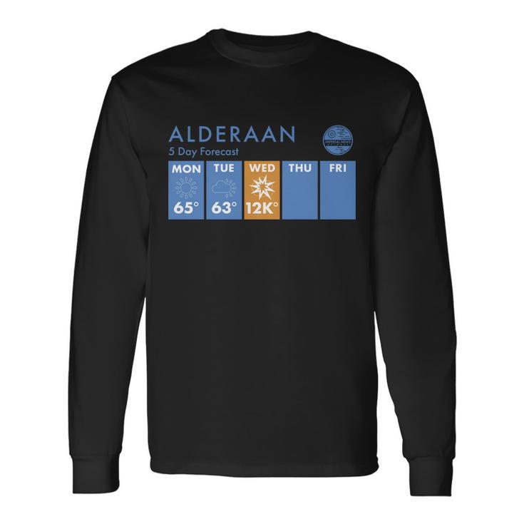 Alderaan 5 Day Forecast Tshirt Long Sleeve T-Shirt