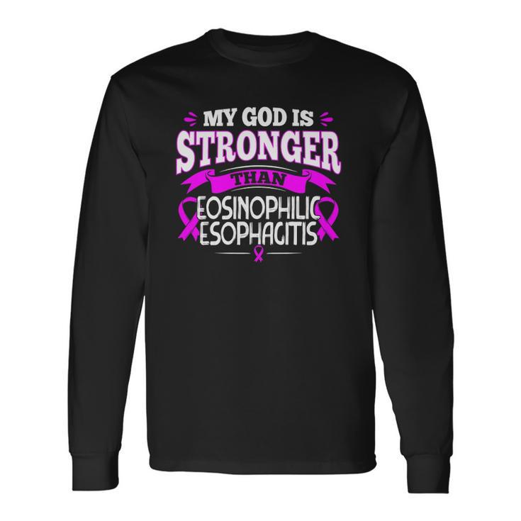 Allergic Oesophagitis Awareness Ribbon For Eoe Patients Long Sleeve T-Shirt T-Shirt Gifts ideas