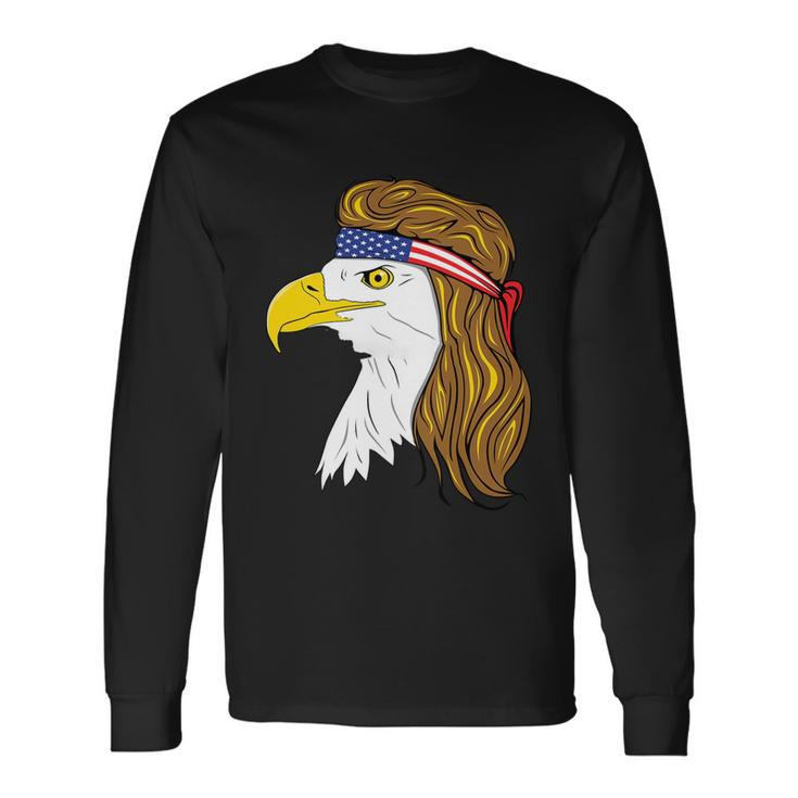 American Bald Eagle Mullet 4Th Of July Usa Patriotic Long Sleeve T-Shirt