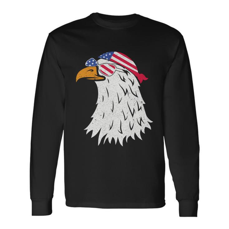 American Bald Eagle Mullet 4Th Of July Vintage Long Sleeve T-Shirt