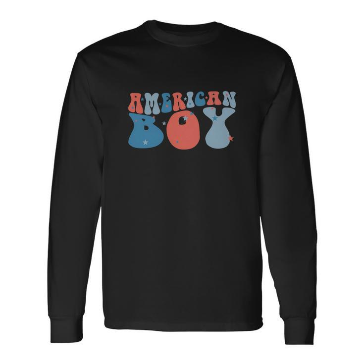 American Boy 4Th Of July Independence Day Long Sleeve T-Shirt