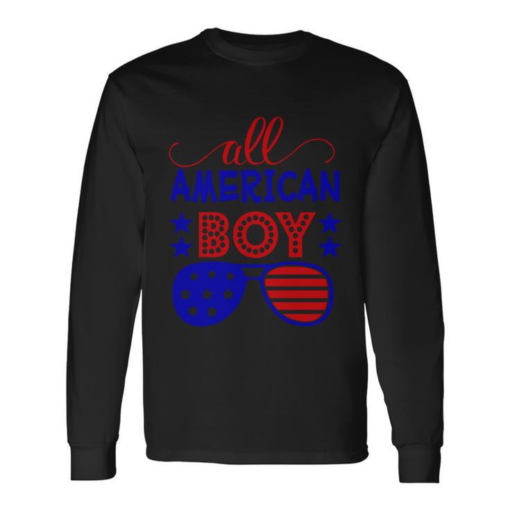 All American Boy Sunglasses 4Th Of July Independence Day Patriotic Long Sleeve T-Shirt