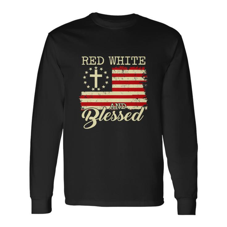 American Flag Christian 4Th Of July Long Sleeve T-Shirt