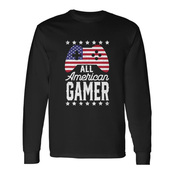 American Gamer 4Th Of July Long Sleeve T-Shirt