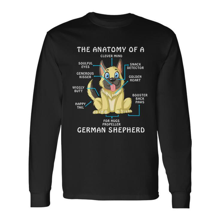 Anatomy Of German Shepherd Long Sleeve T-Shirt