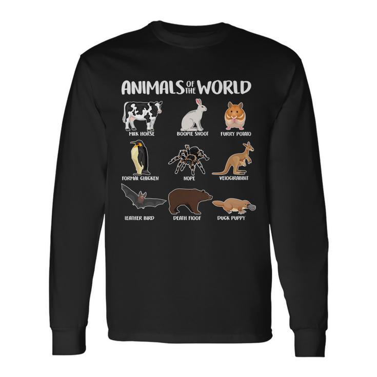 Animals Of The World Names Long Sleeve T-Shirt Gifts ideas