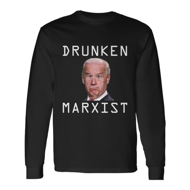 Anti Biden Drunken Marxist Joe Biden Long Sleeve T-Shirt