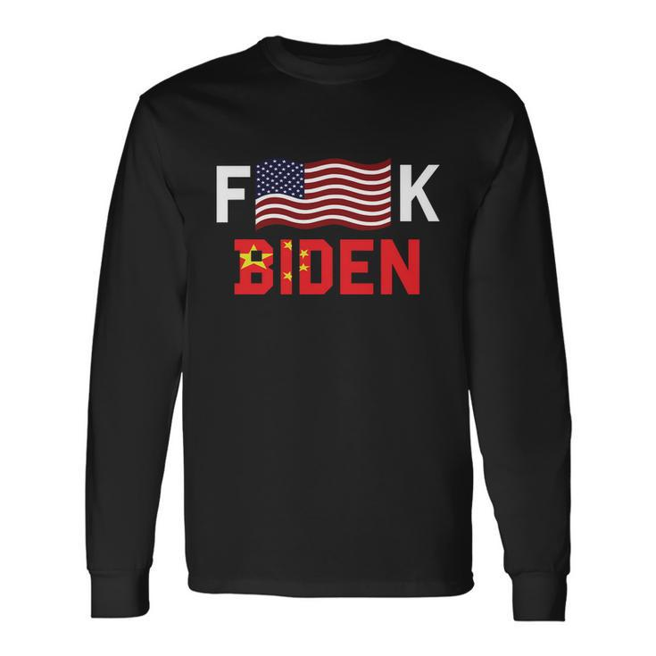 Anti Biden Fjb Bare Shelves Bareshelves Biden Sucks Political Humor Long Sleeve T-Shirt