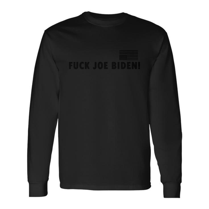 Anti Biden Fjb Bareshelves Impeach Joe Biden Political Long Sleeve T-Shirt