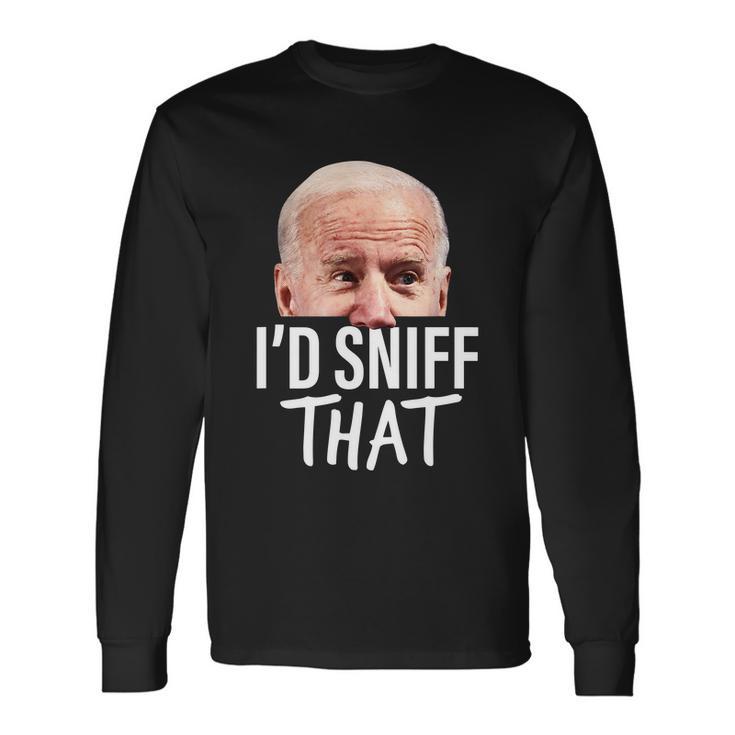 Anti Biden Fjb Dementia Biden Poopypants Anti Biden Sleepy Joe Long Sleeve T-Shirt