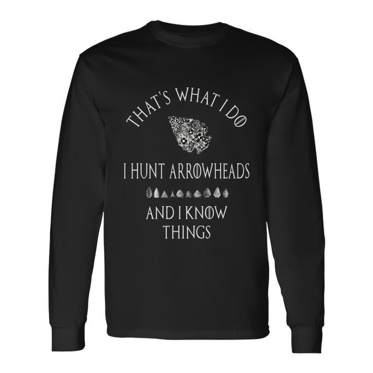 Arrowhead Hunter Artifact Hunting Collecting Archery Meaningful Long Sleeve T-Shirt