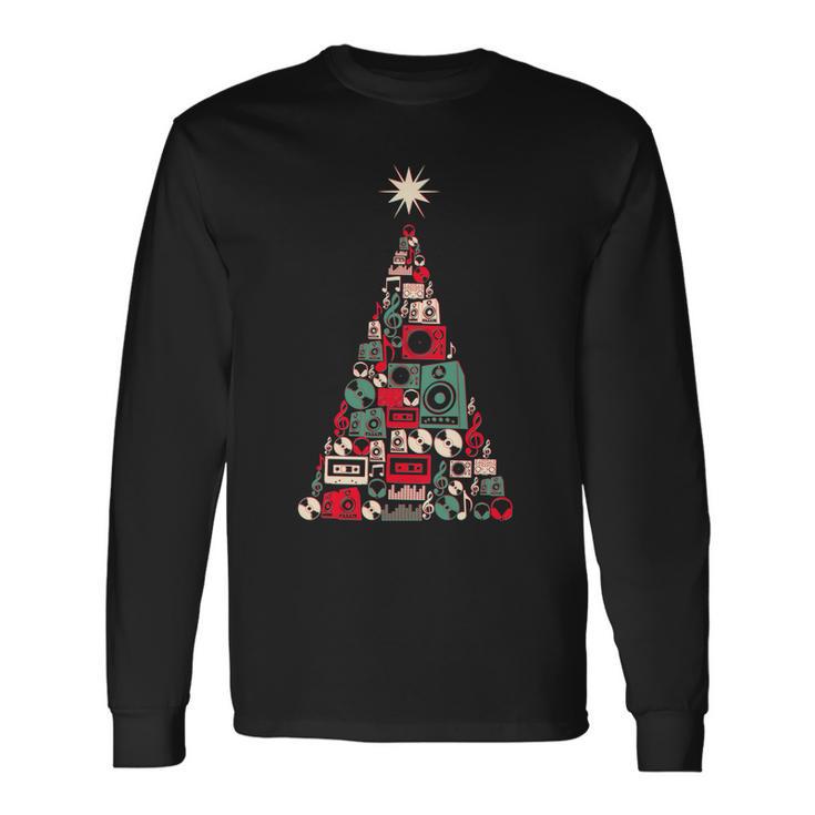 Audio Music Fan Christmas Tree Long Sleeve T-Shirt Gifts ideas