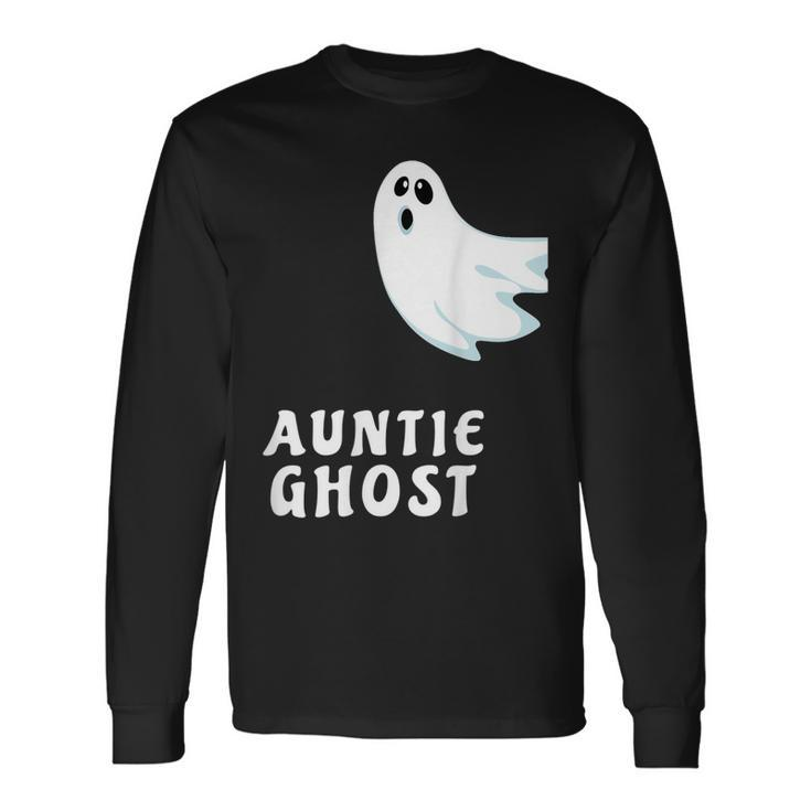 Auntie Ghost Spooky Halloween Ghost Halloween Mom Long Sleeve T-Shirt