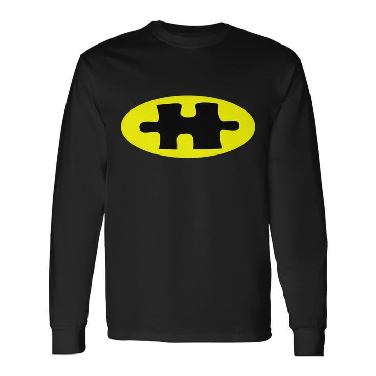 Autism Awareness Bat Puzzle Logo Tshirt Long Sleeve T-Shirt Gifts ideas