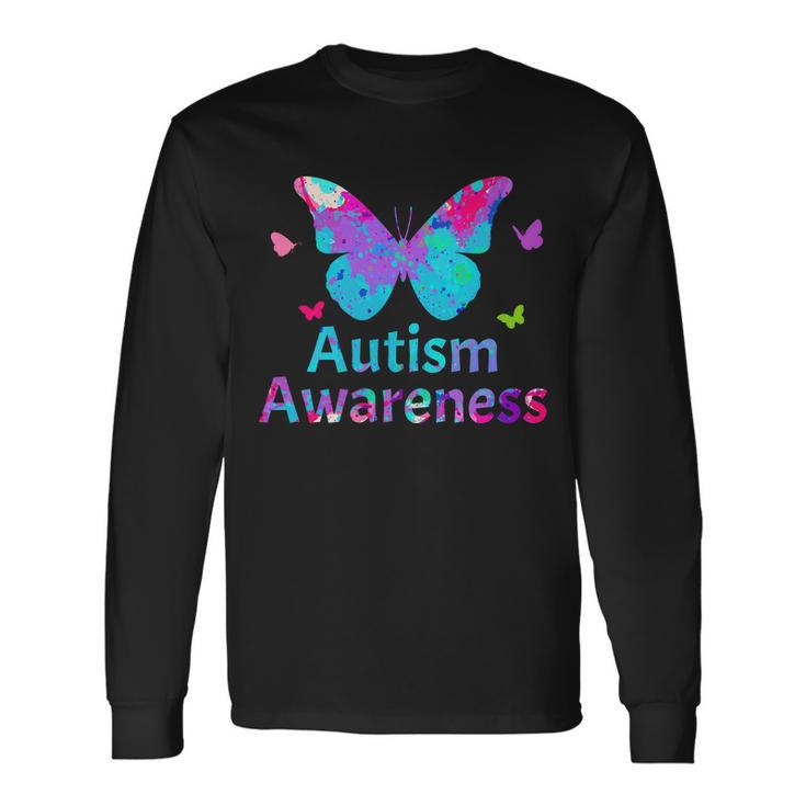 Autism Awareness Butterflies Tshirt Long Sleeve T-Shirt