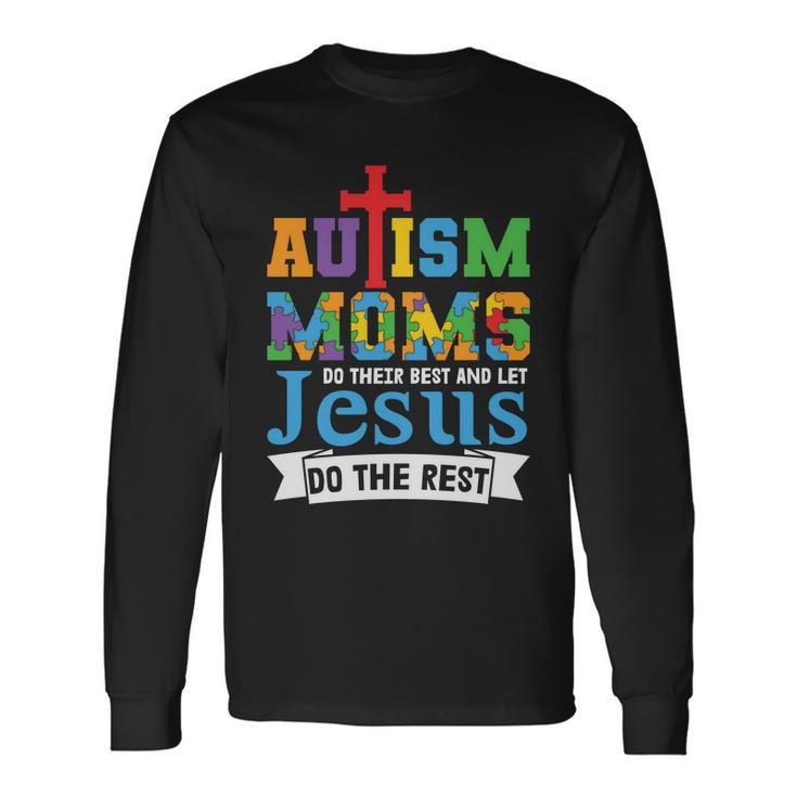 Autism Mom For Autism Awareness Autism Puzzle Tshirt Long Sleeve T-Shirt