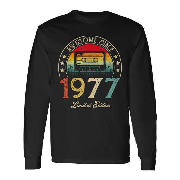Awesome Since 1977 Vintage 1977 45Th Birthday 45 Years Old Long Sleeve T-Shirt