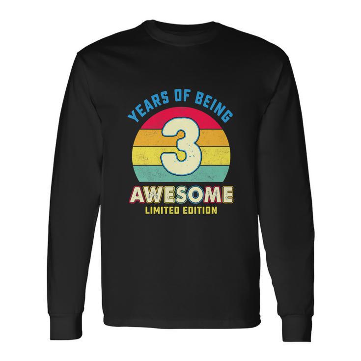 Awesome Retro 3Rd Birthday Boy Girl Long Sleeve T-Shirt Gifts ideas