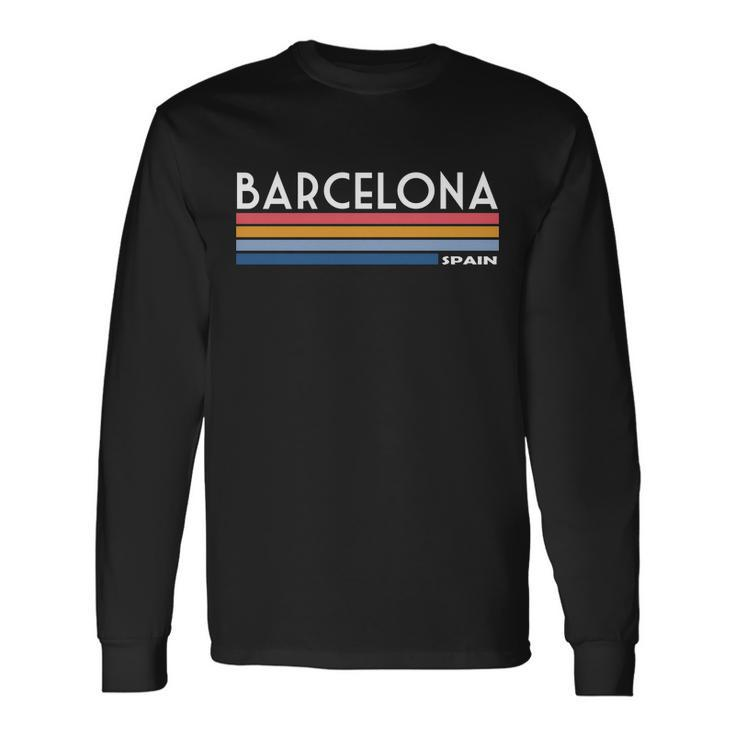 Barcelona Retro 1980S Tshirt Long Sleeve T-Shirt