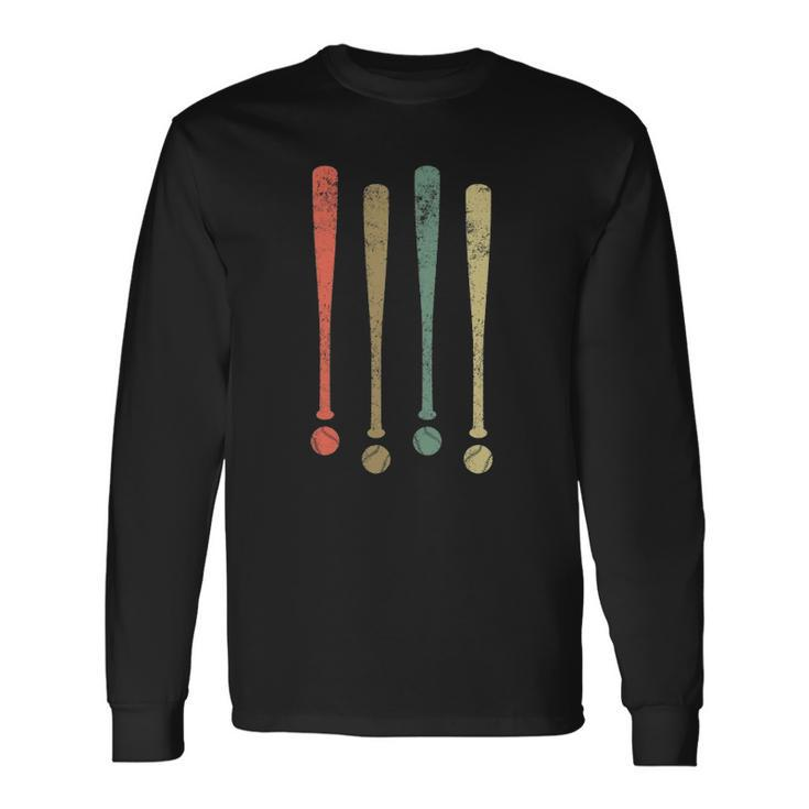 Baseball Vintage Baseball Graphic Long Sleeve T-Shirt