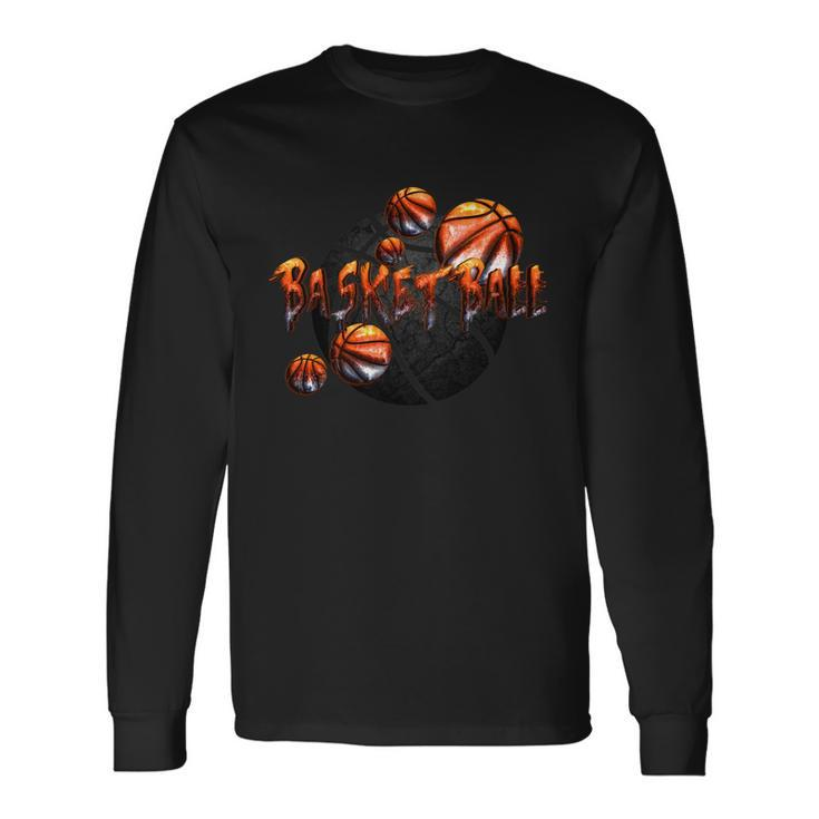 Basketball Stone Logo Long Sleeve T-Shirt