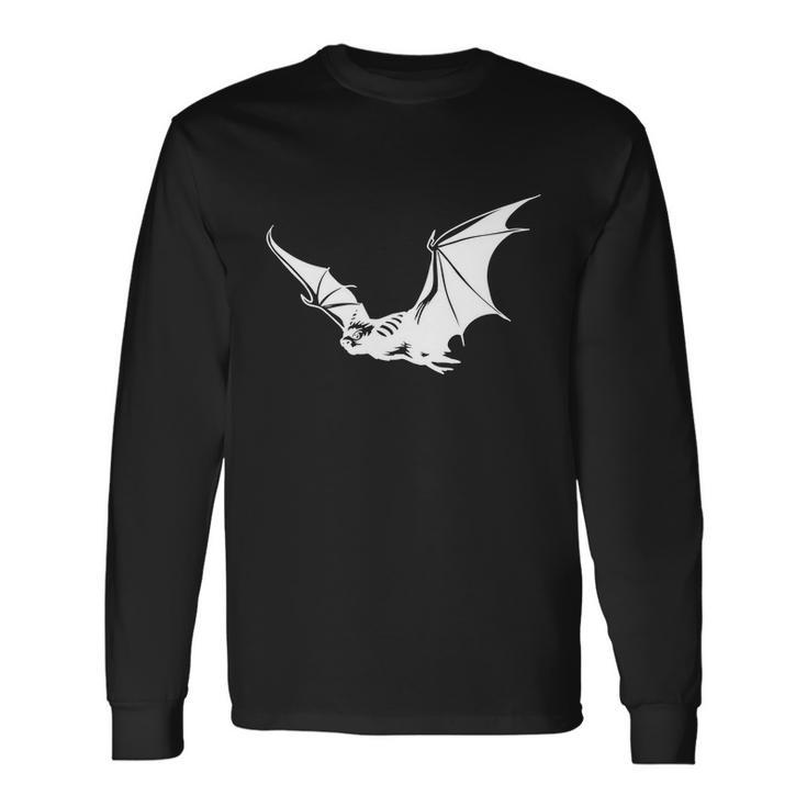 Bat Flying Halloween Quote Long Sleeve T-Shirt