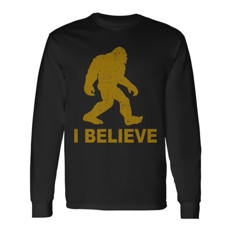 I Believe Sasquatch Bigfoot Long Sleeve T-Shirt