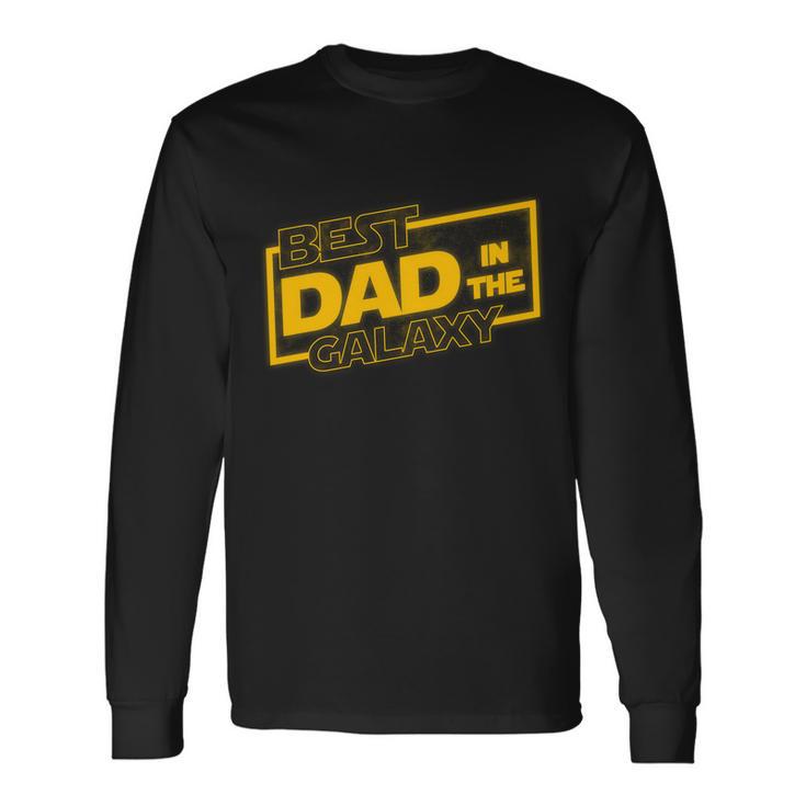 Best Dad In The Galaxy Movie Parody Logo Tshirt Long Sleeve T-Shirt