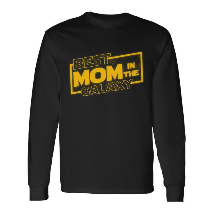 Best Mom In The Galaxy Parody Movie Logo Long Sleeve T-Shirt