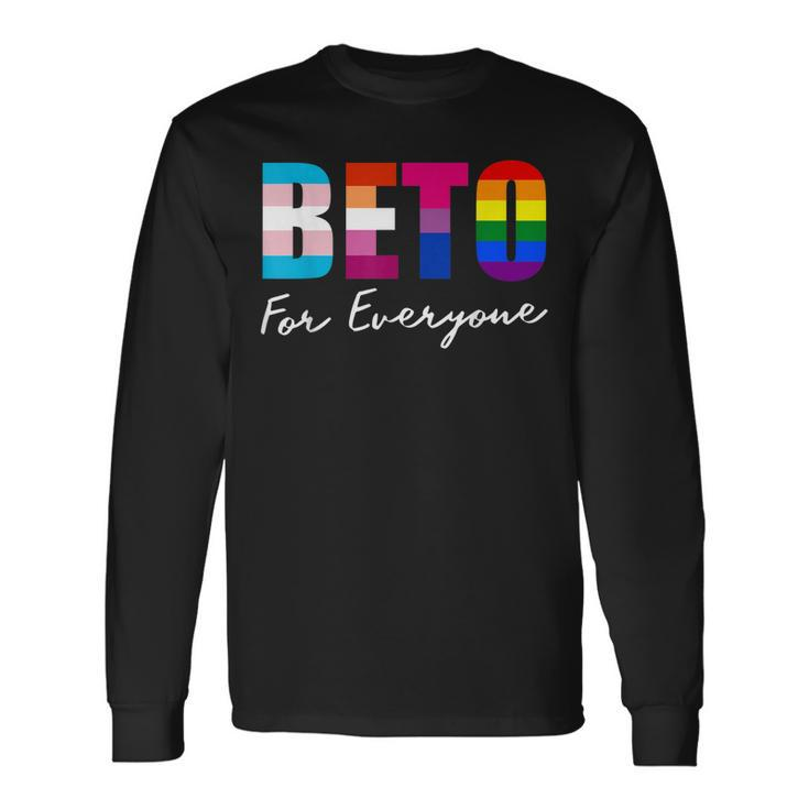 Beto For Everyone Gay Pride Men Women Long Sleeve T-Shirt T-shirt Graphic Print