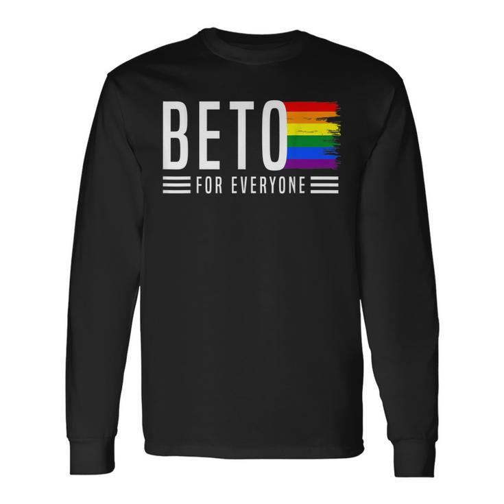 Beto For Everyone Pride Flag Men Women Long Sleeve T-Shirt T-shirt Graphic Print
