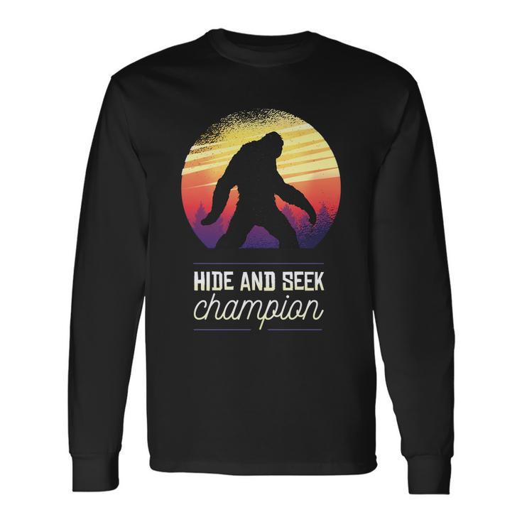 Big Foot Hide And Seek Champion Long Sleeve T-Shirt Gifts ideas