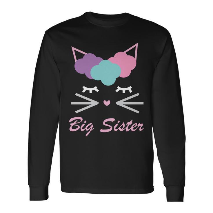 Big Sister Cute Cat Tshirt Long Sleeve T-Shirt Gifts ideas