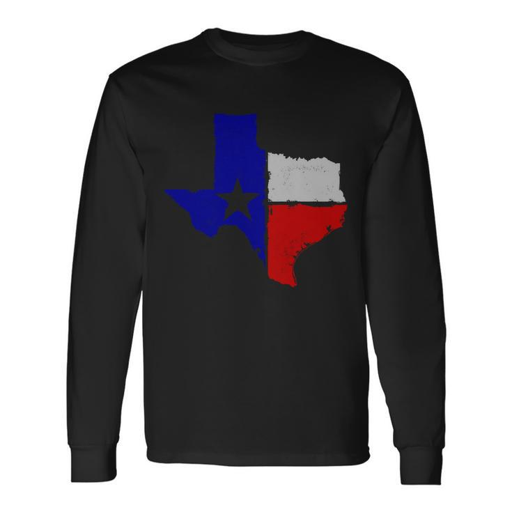 Big Texas Flag Vintage Tshirt Long Sleeve T-Shirt