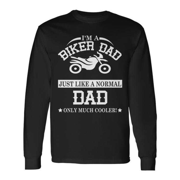 Biker Dad Tshirt Long Sleeve T-Shirt Gifts ideas