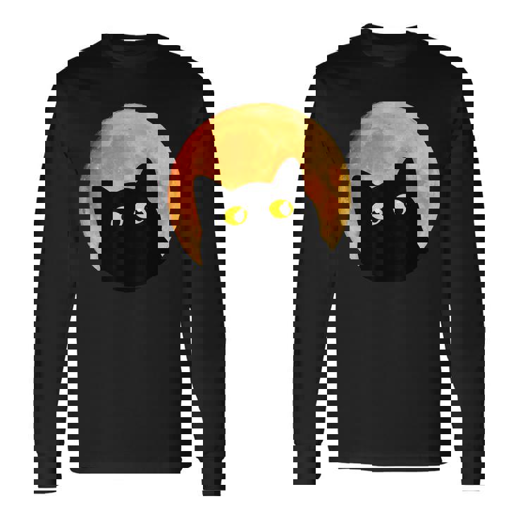 Black Cat Halloween Cat Halloween Long Sleeve T-Shirt