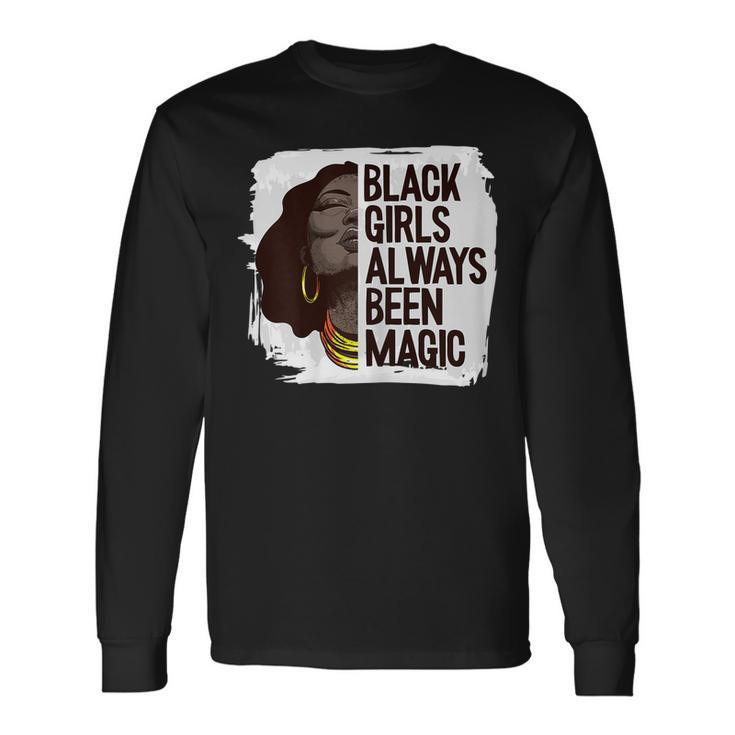 Black Girl Magic Black History Month Blm Melanin Afro Queen V2 Long Sleeve T-Shirt