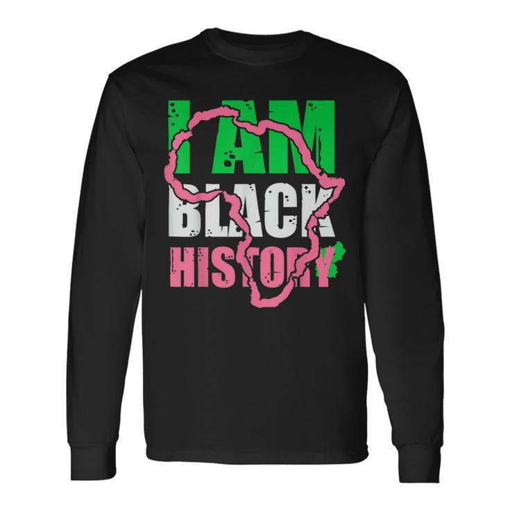 I Am Black History Aka Black History Month 2022 Men Women Long Sleeve T-Shirt T-shirt Graphic Print