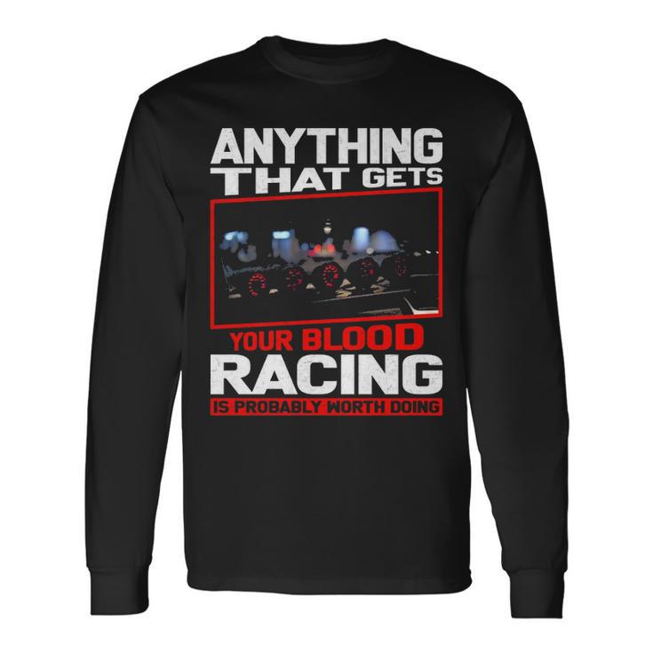 Blood Racing V2 Long Sleeve T-Shirt - Seseable
