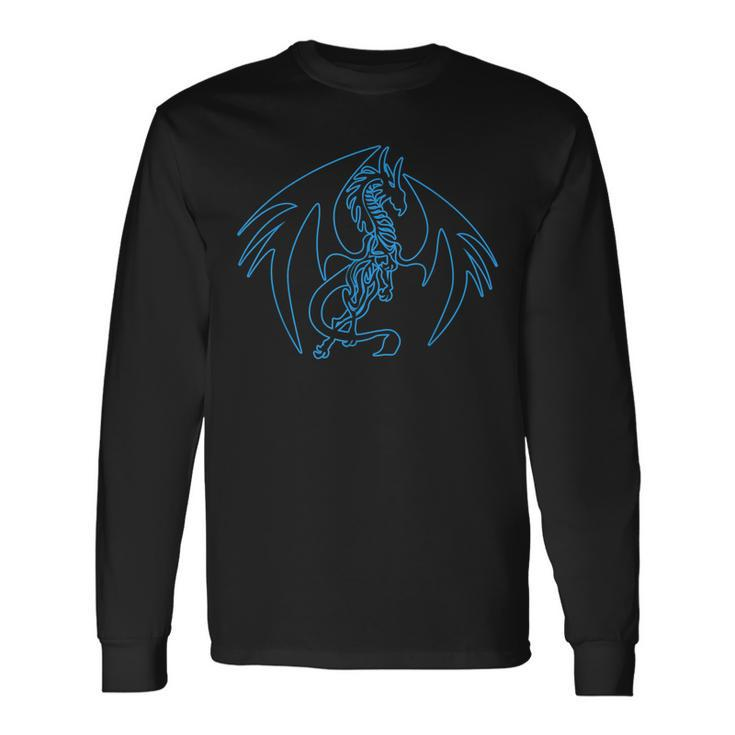 Blue Dragon Halloween Undead Trick Or Treat Long Sleeve T-Shirt