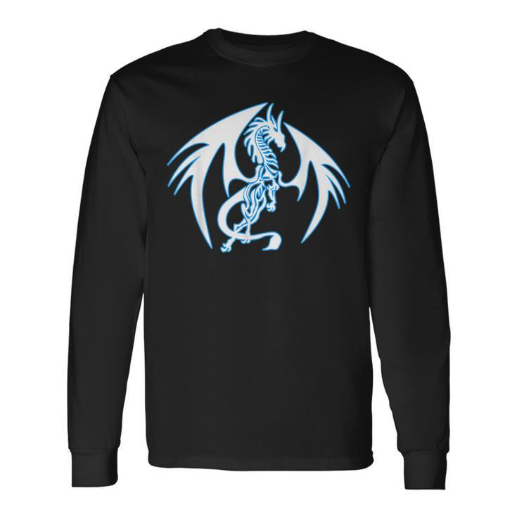 Blue Ice Dragon Halloween Team Undead Long Sleeve T-Shirt
