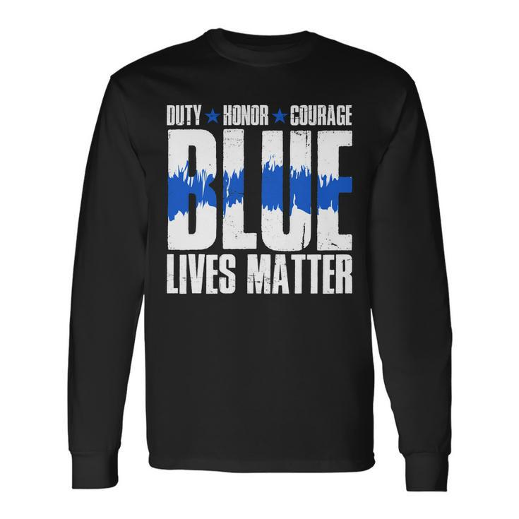 Blue Lives Matter Tshirt Long Sleeve T-Shirt