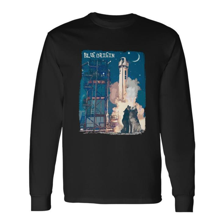 Blue Origin Space Launch Tshirt Long Sleeve T-Shirt Gifts ideas