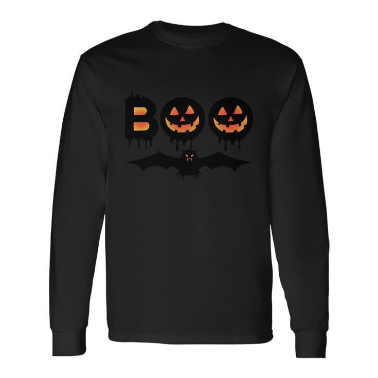Boo Bat Halloween Quote Long Sleeve T-Shirt