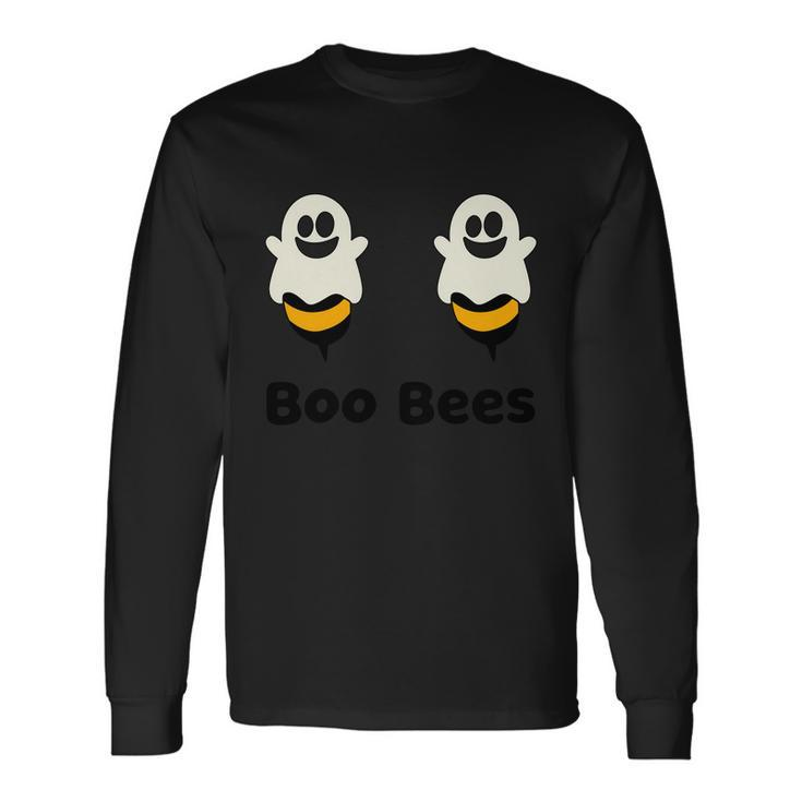 Boo Bees Ghost Bee Halloween Quote Long Sleeve T-Shirt
